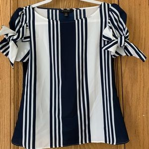 Banana Republic • Bow Sleeve Striped Shirt